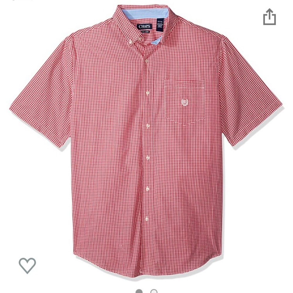 Men’s Chaps Button Down Shirt Pink/ Red
